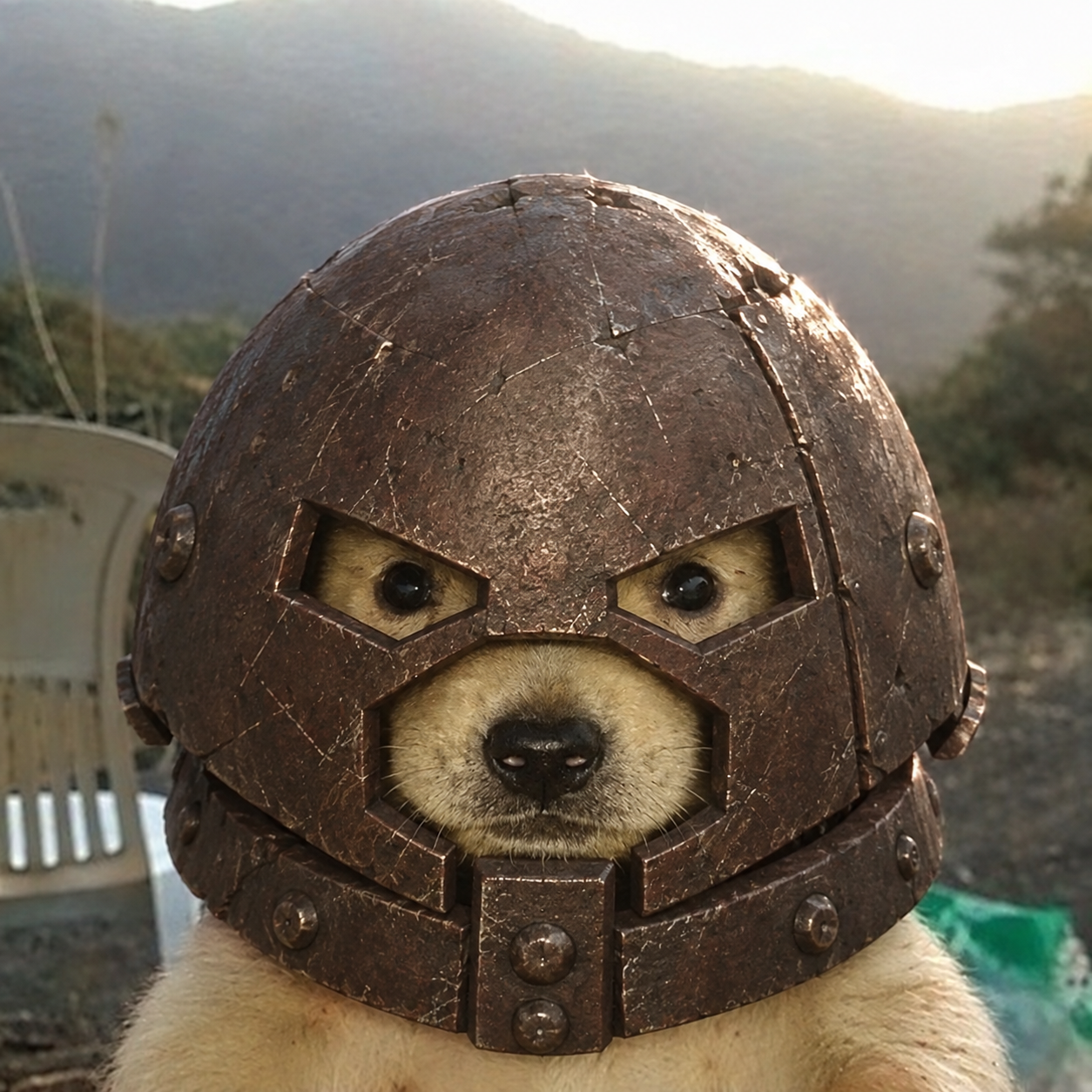 Juggernaut Jotchua in a battle helmet